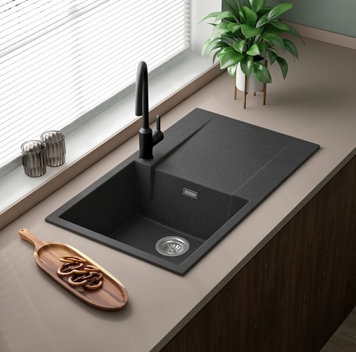 Reginox Amsterdam Single Bowl Inset Granite Sink - 3 colours