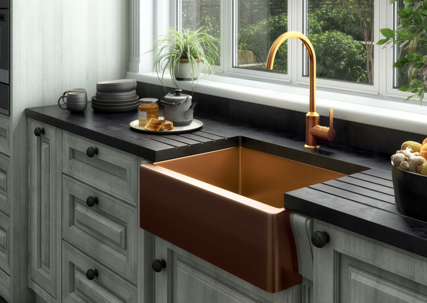 Hiranga Stainless Steel Belfast Sink - 2 Colours available