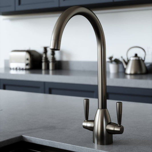 Vibrance 2 Twin Lever Mono Kitchen Mixer Tap