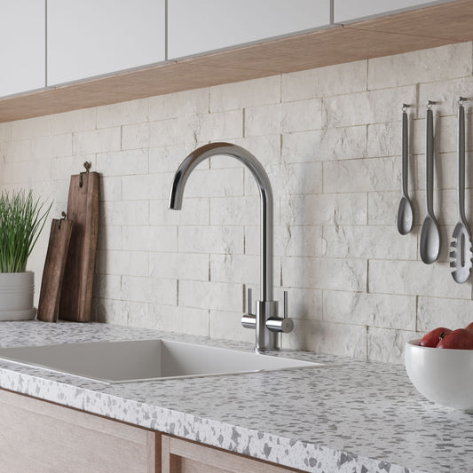 Mistuna Dual Lever Kitchen Sink Mixer with Swivel Spout - 2 Colours