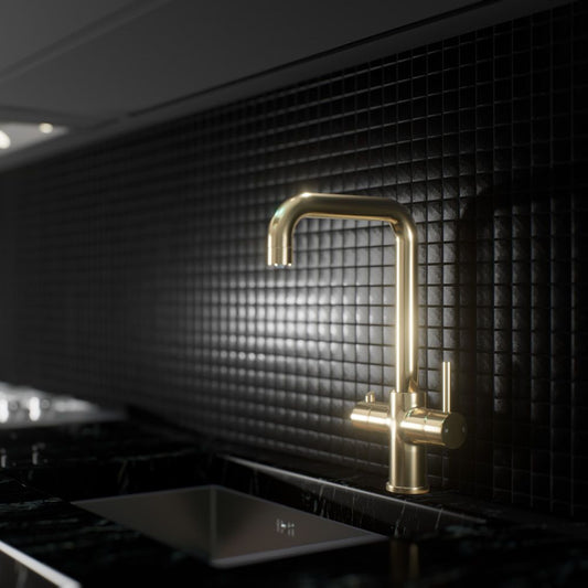 Paila 3 In 1 Boiling Water Tap with Boiler and Filter - Gold